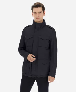 Herno Jack Field Capo Lavato Blauw*Heren Jassen