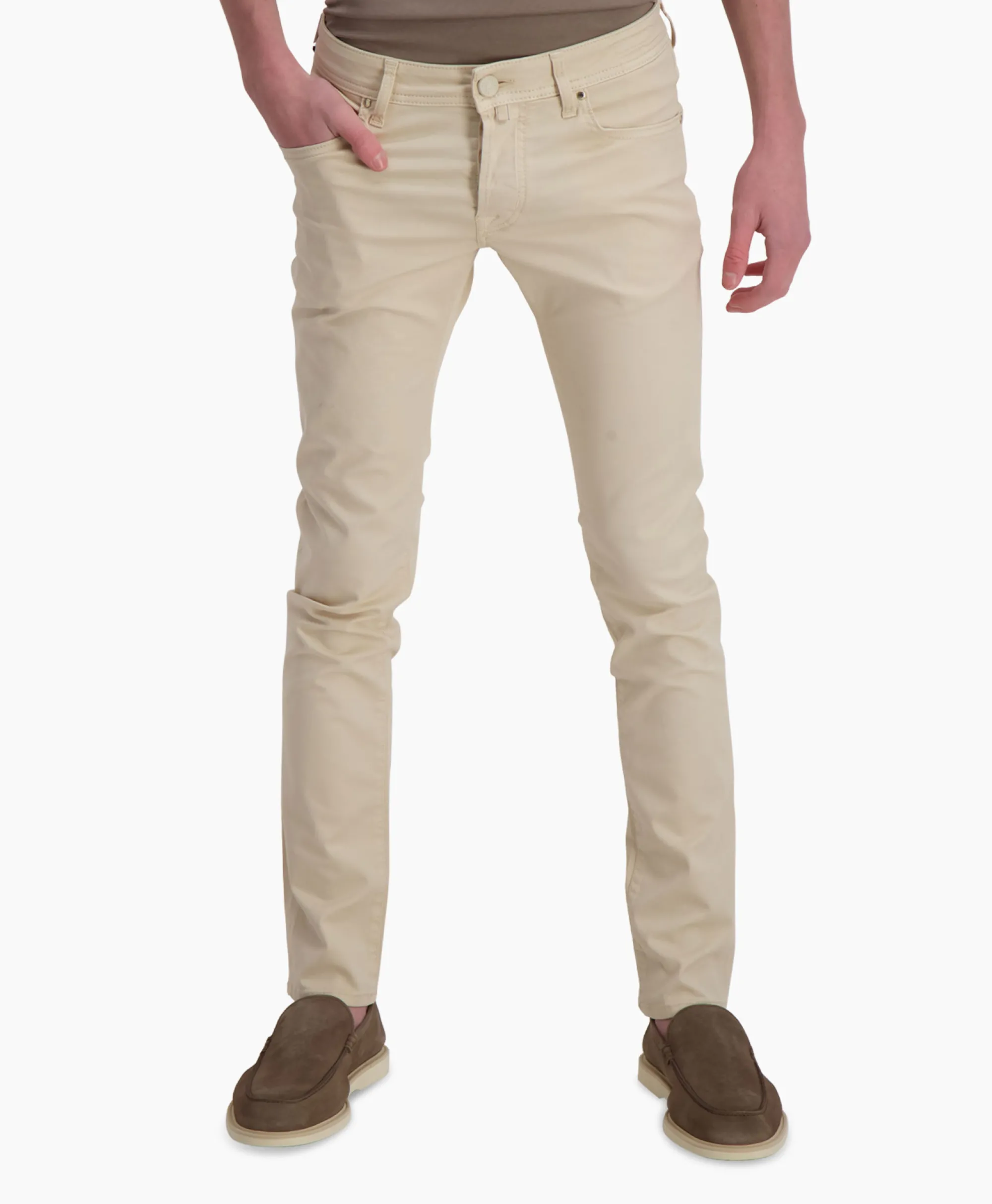 Jacob Cohen Jeans 5 Pkt Super Slim Fit Nick Beige*Heren Broeken
