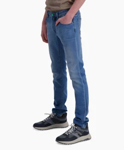 Jacob Cohen Jeans 5 Pkt Super Slim Fit Nick Donker Blauw*Heren Broeken
