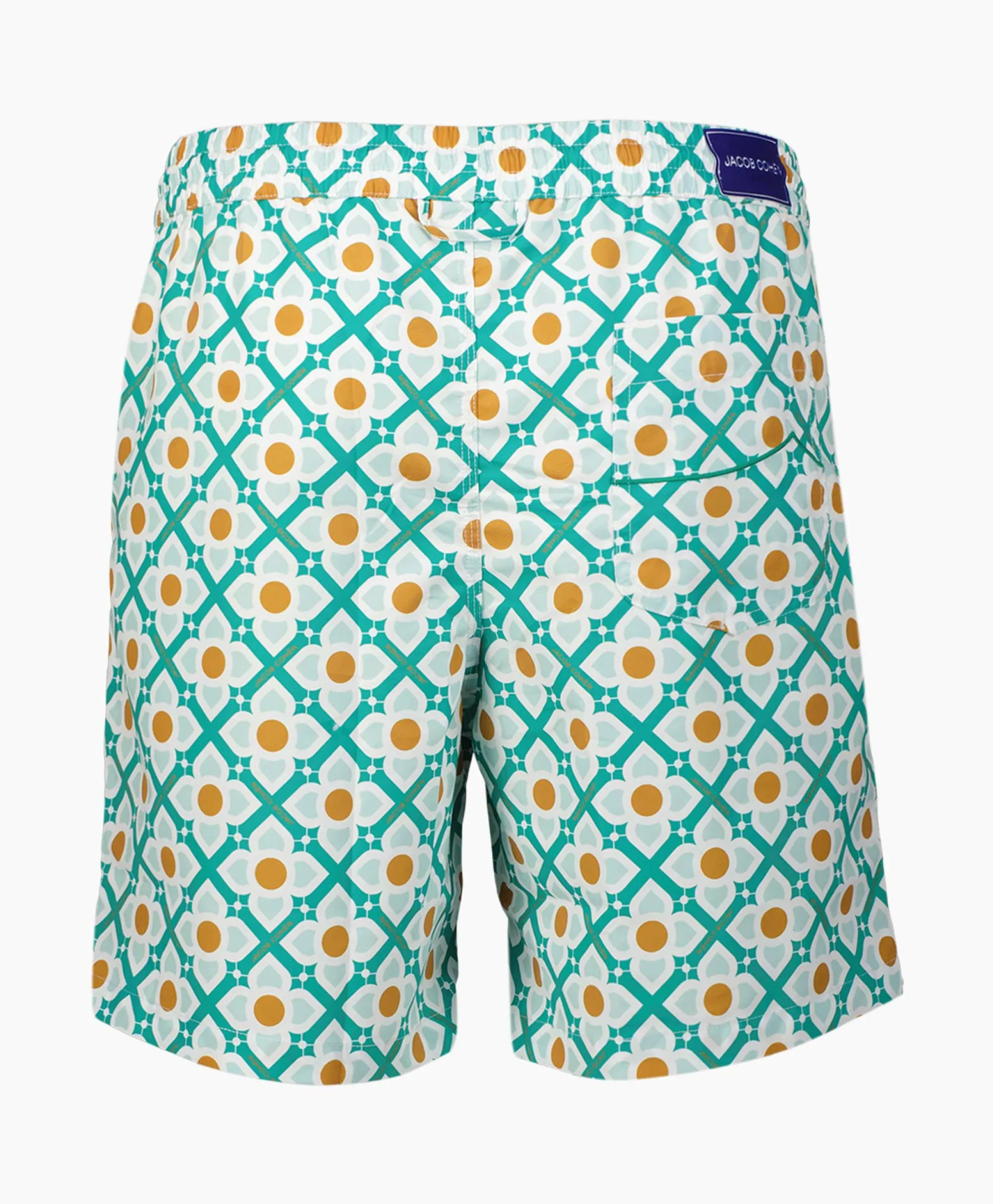 Jacob Cohen Zwembroek Maiolica Print Groen*Heren Zwembroeken