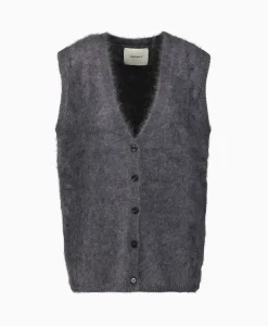 Lisa Yang Pullover Astrid Donkergrijs*Dames Truien