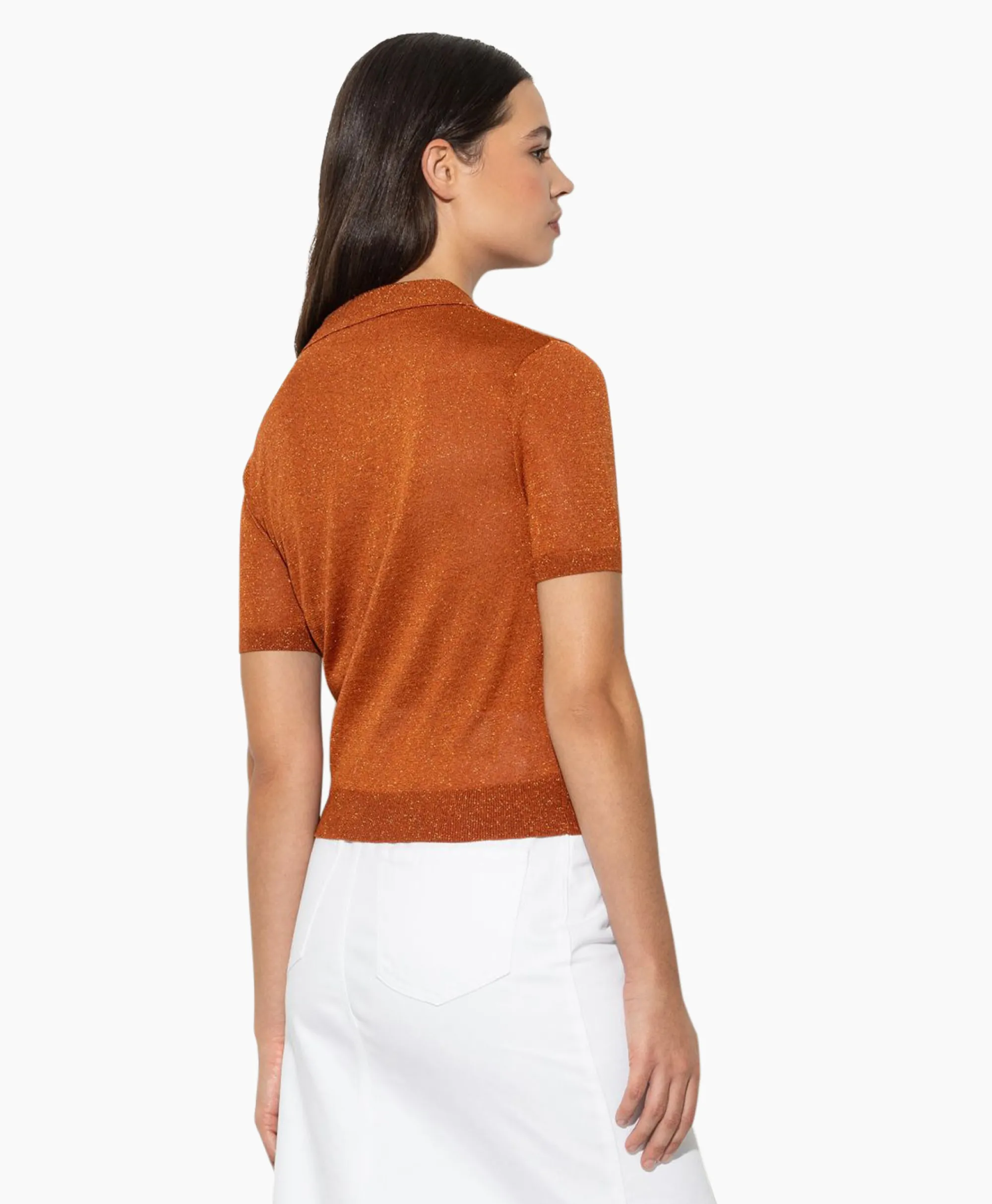 Luisa Cerano Polo 198408/5234-0 Oranje*Dames Polo's