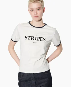 Luisa Cerano T-Shirt Korte Mouw 398144/7799-0 Off White*Dames T-Shirts & Tops