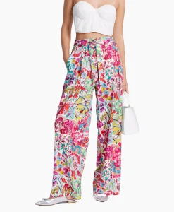 Marc Cain Pants Bloemenbroek Wp 81.34 W10 Licht Rood*Dames Broeken