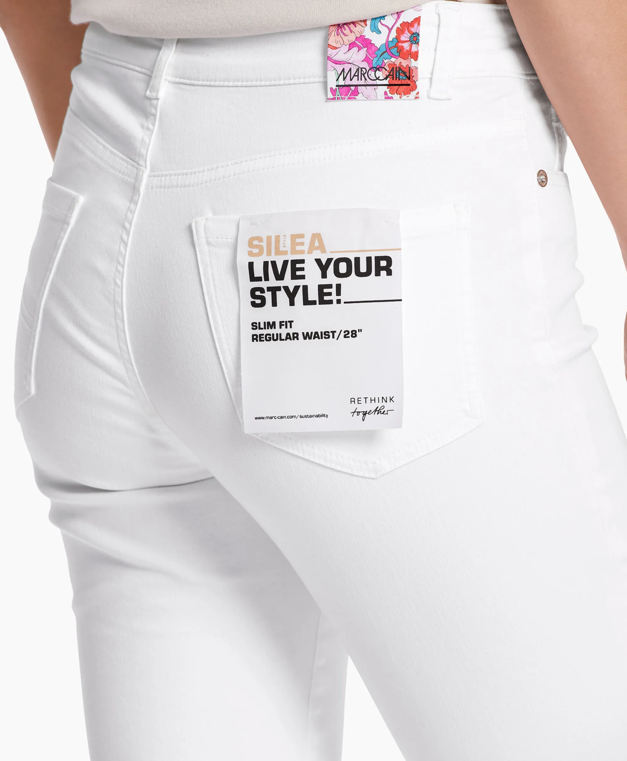 Marc Cain Pants Jeans Wp 82.04 D50 Wit*Dames Broeken