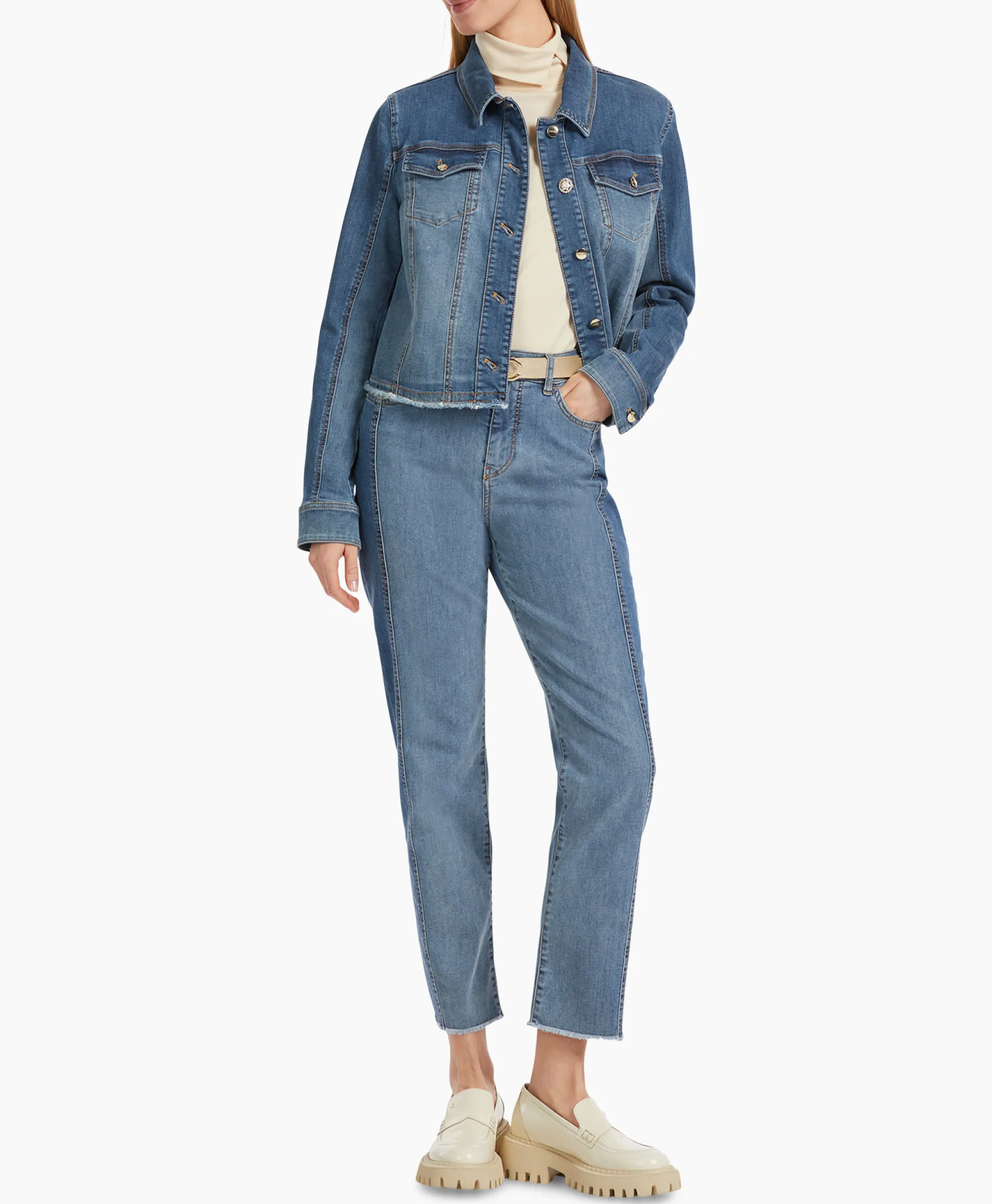 Marccain Collectie Jack Vc 31.04 D08 Blauw*Dames Jassen