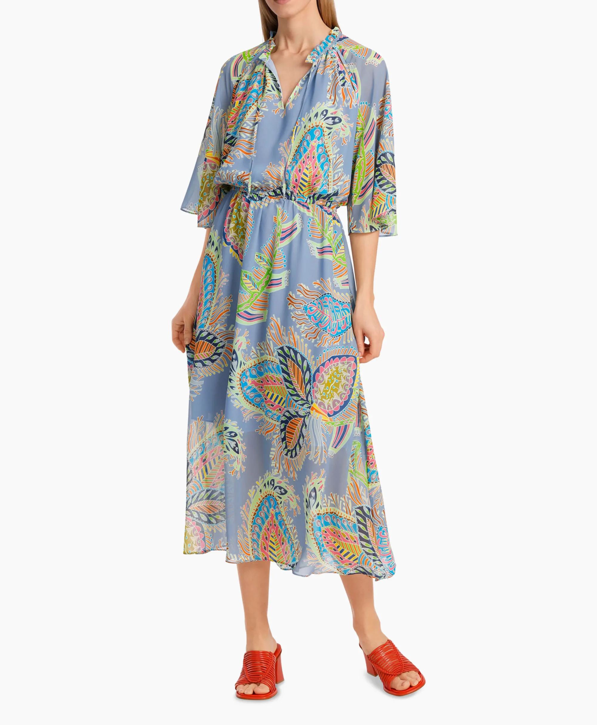 Marccain Collectie Jurk Wc 21.52 W74 Licht Blauw*Dames Bruiloftskleding