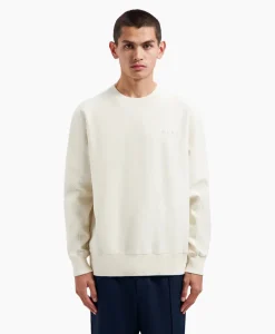 Olaf Hussein Pullover Face Chainstitch Off White*Heren Truien