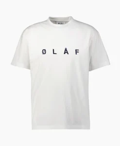 Olaf Hussein T-Shirt Korte Mouw Embroidery Off White*Heren T-Shirts