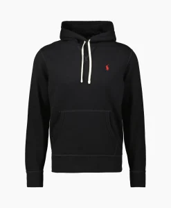 Ralph Lauren Hoodie Long Sleeve-Knit Zwart*Heren Truien