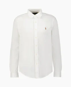 Ralph Lauren Overhemd Oxford Mesh Wit*Heren Overhemden