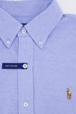 Ralph Lauren Overhemd Oxford Mesh Licht Blauw*Heren Overhemden