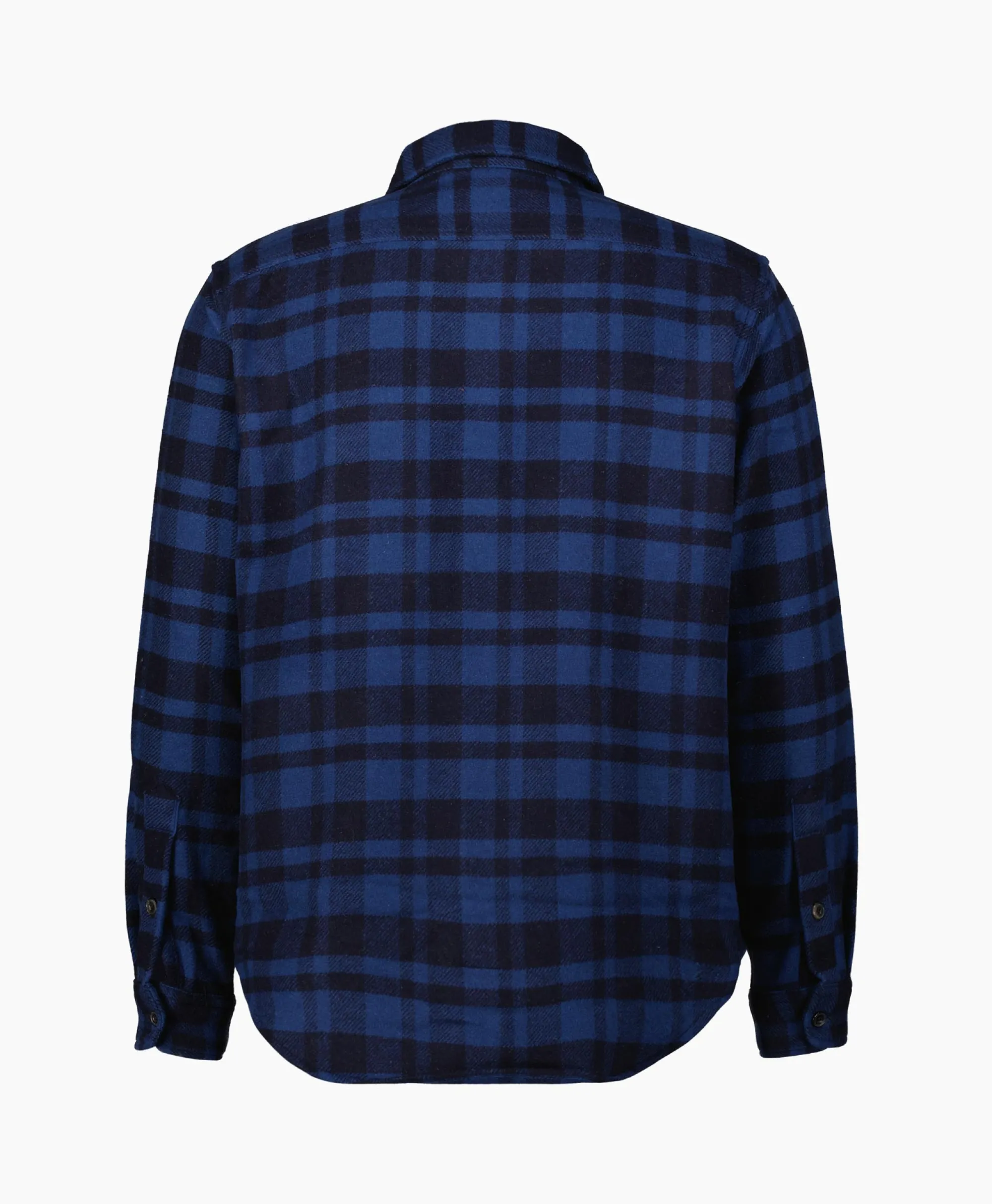Ralph Lauren Overshirt Wool Blend Check Donker Blauw*Heren Jassen