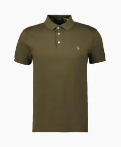 Ralph Lauren Polo Short Sleeve Knit Olijf*Heren Polo's