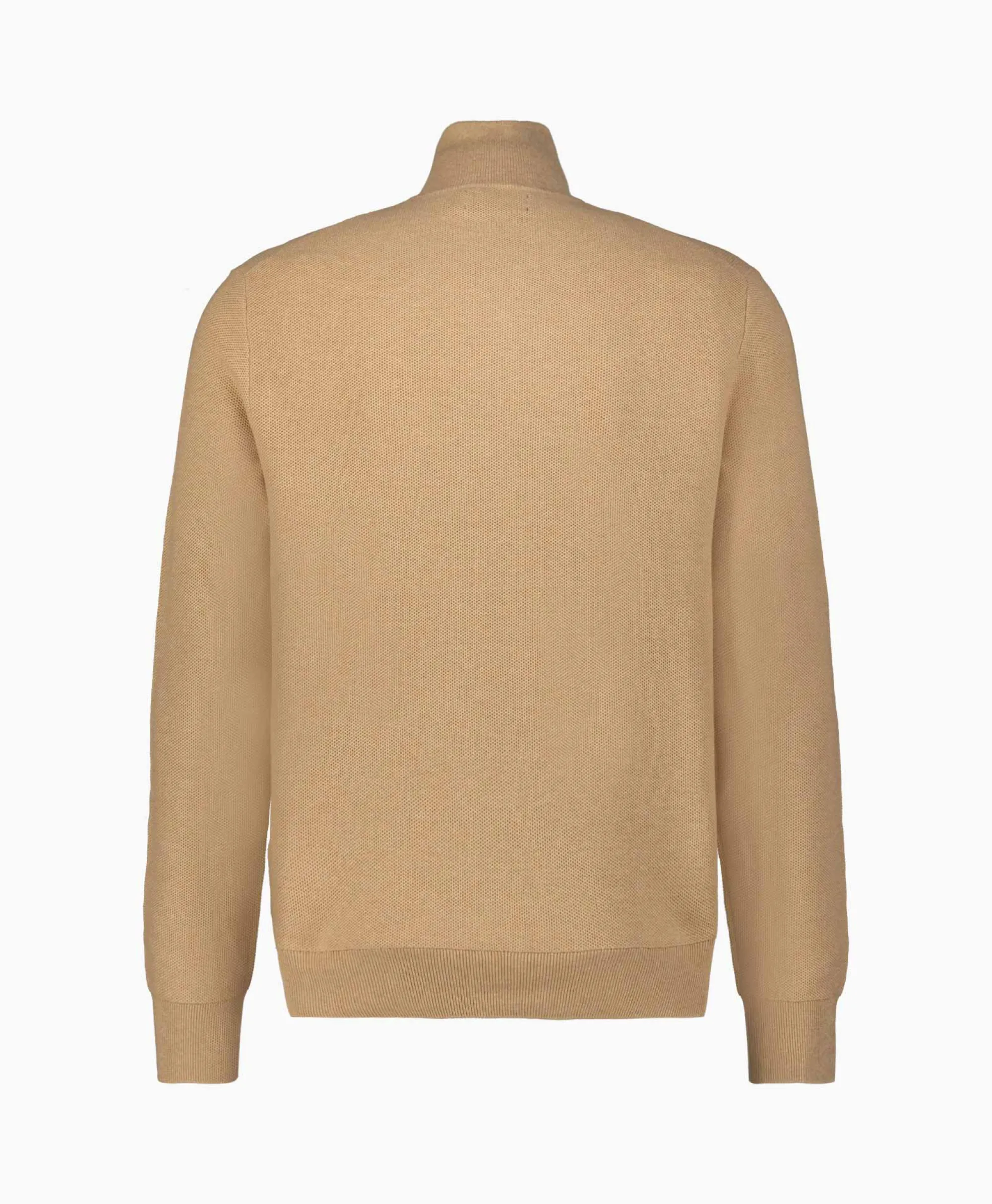 Ralph Lauren Pullover Quarterzip Cotton Beige*Heren Truien