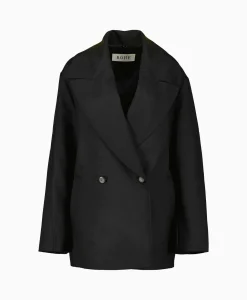 Róhe Rohe Mantel Wool Tailoring Scarf Zwart*Dames Jassen