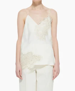 Róhe Rohe Top Lace Camisole Ecru*Dames T-Shirts & Tops