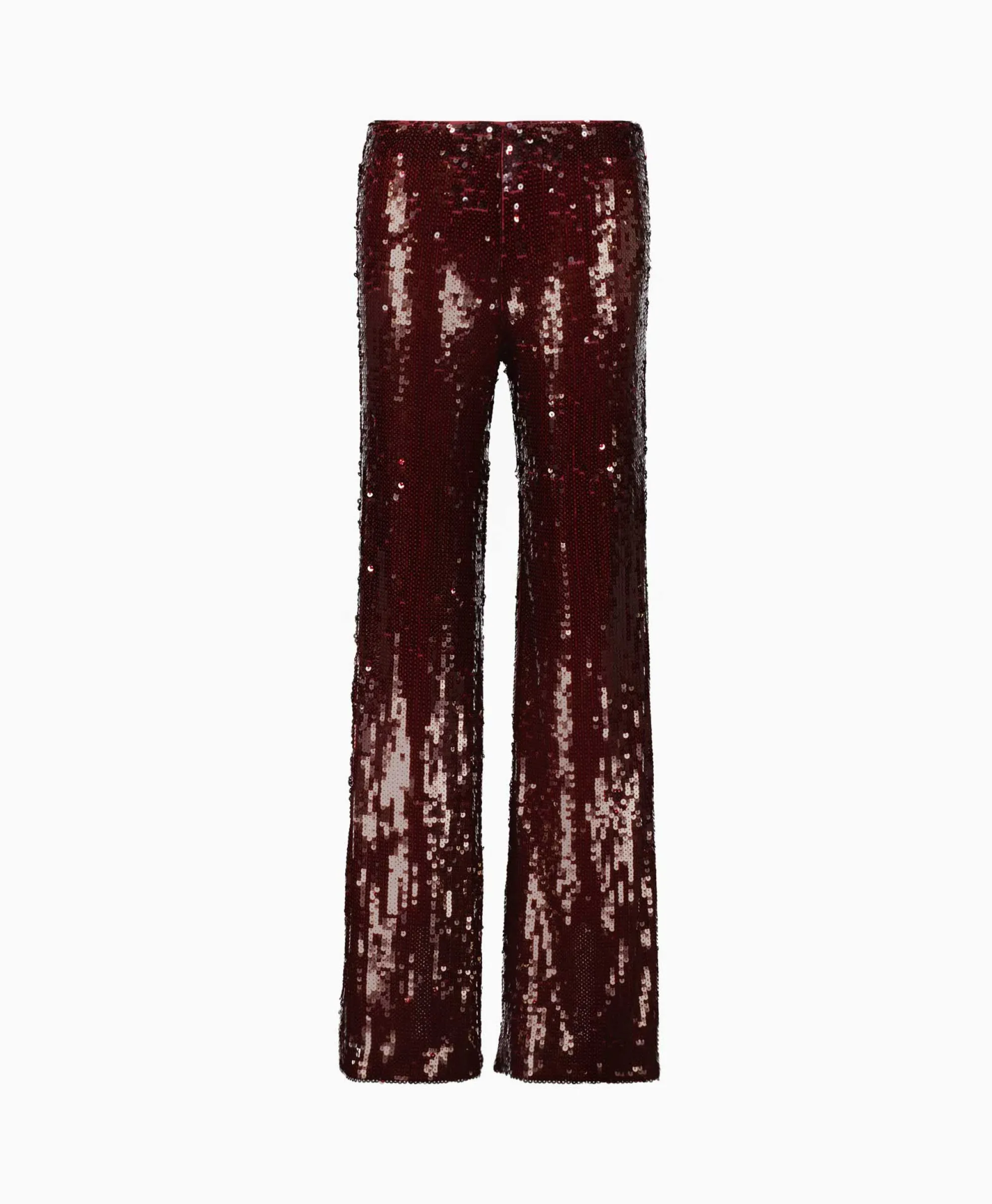 Rotate Pantalon Sequins Low Waist Bordeaux*Dames Broeken
