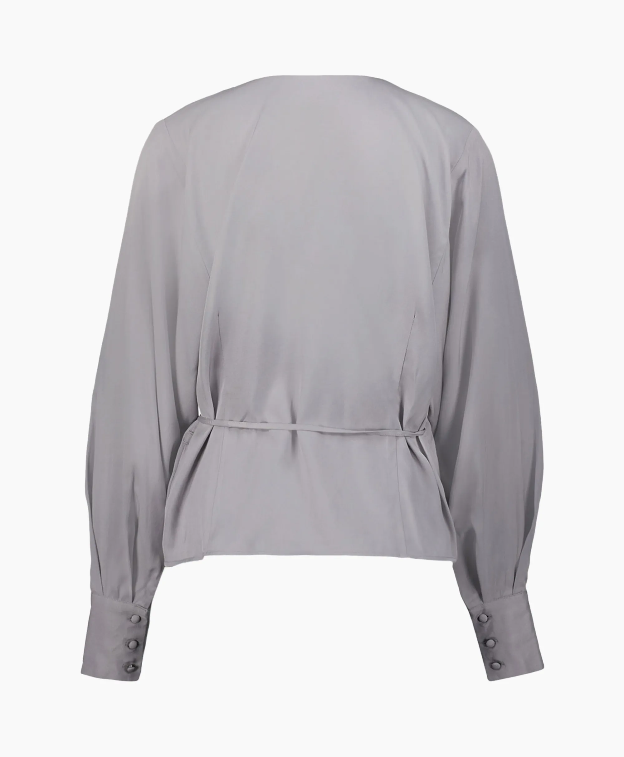 Selected Femme Blouse Jolie Ls Wrap Top Ex Grijs*Dames T-Shirts & Tops