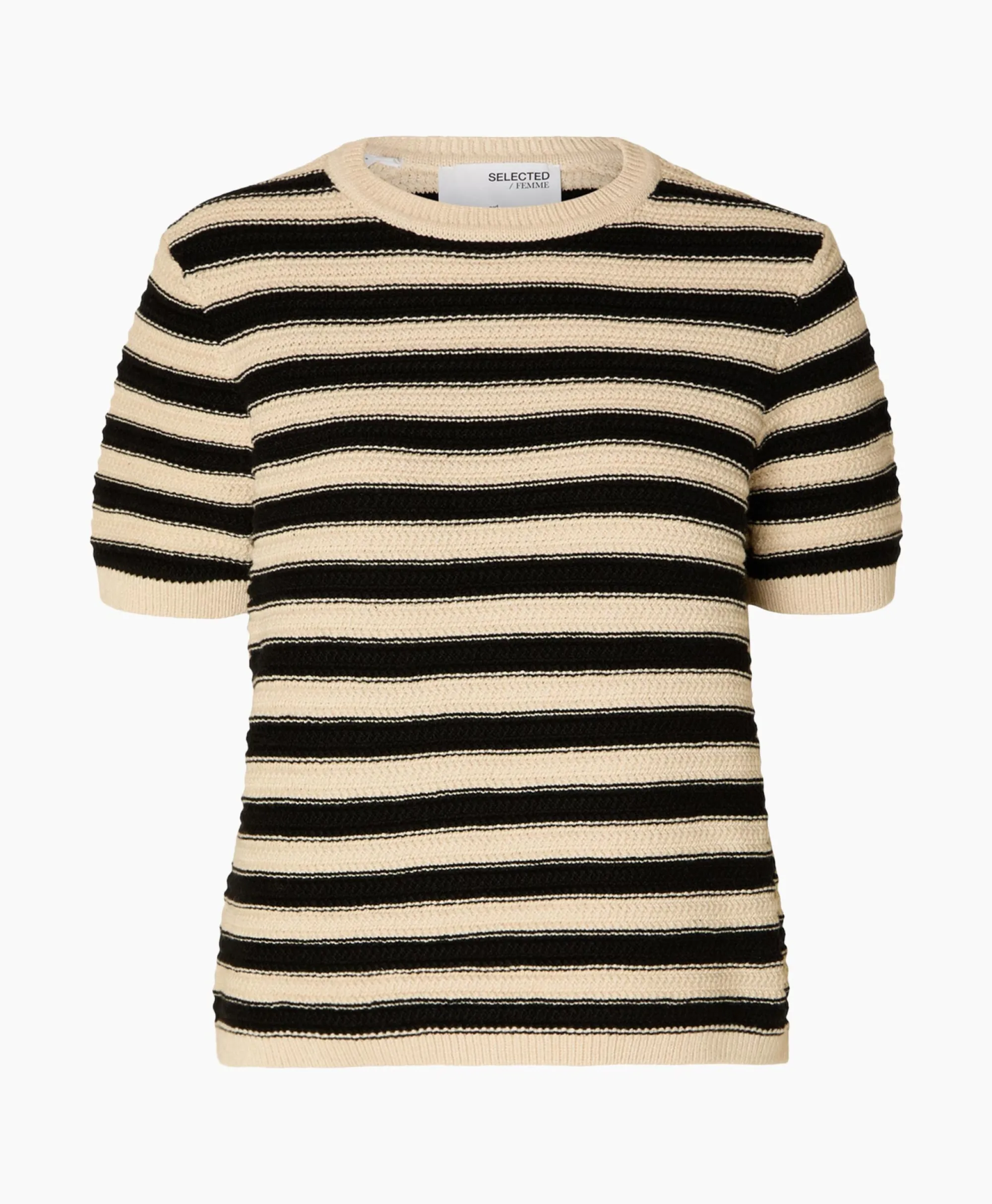 Selected Femme Pullover Dora Ss Knit O-Neck Goud*Dames Truien