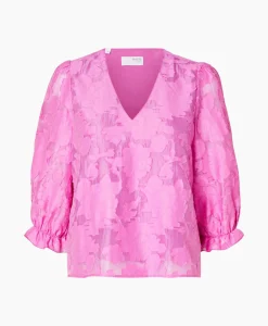 Selected Femme Top Cathi-Sadie 3/4 Ff Roze*Dames T-Shirts & Tops