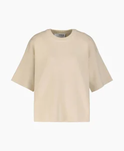 Selected Femme T-Shirt Korte Mouw Liva 2/4 Knit O-Neck Noos Off White*Dames T-Shirts & Tops