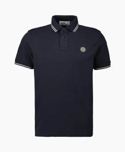 Stone Island Polo 2Sc18 Blauw*Heren Polo's