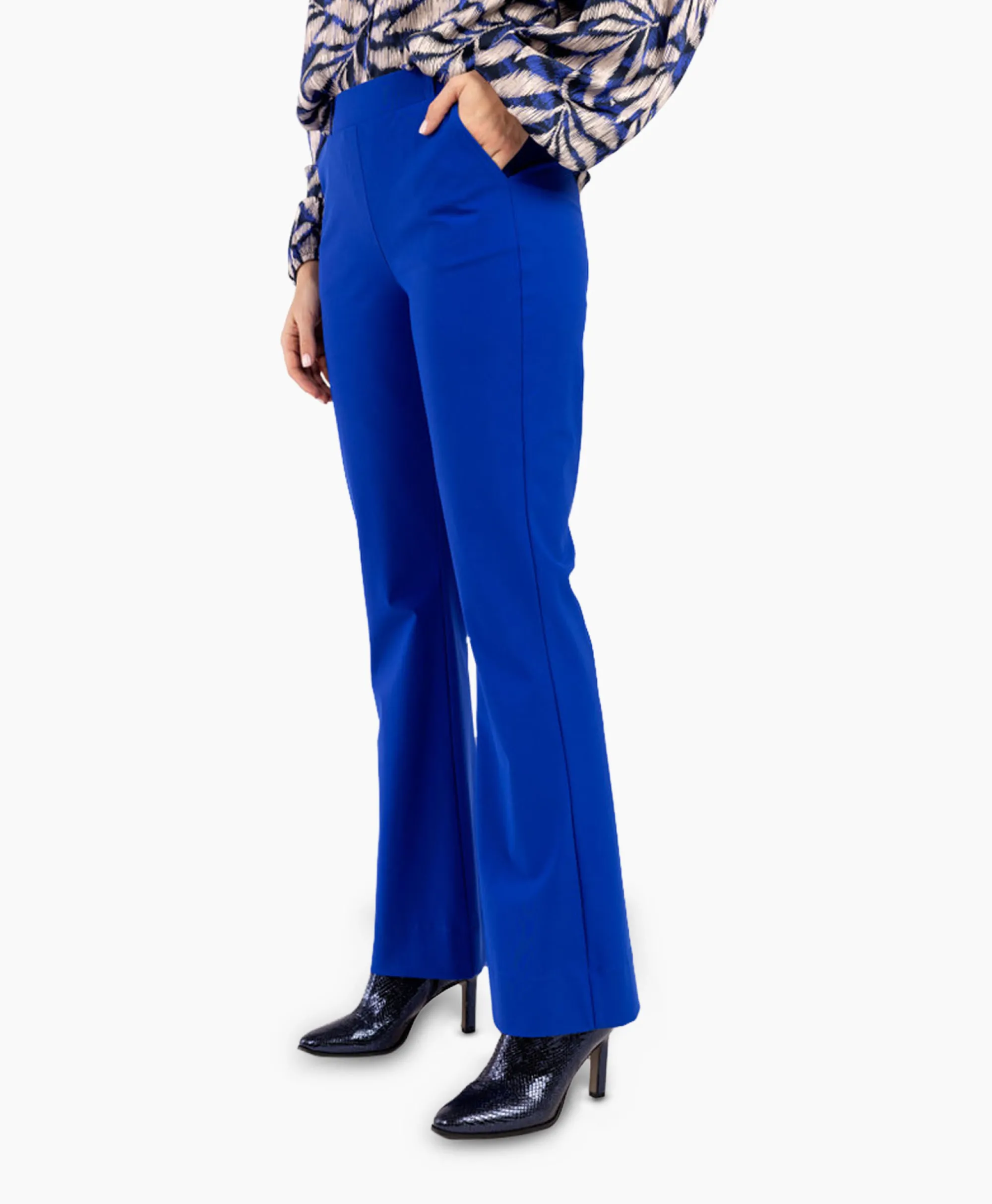Studio Anneloes Broek Flair Bonded Trousers Blauw*Dames Broeken