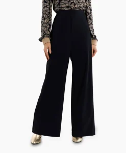 Studio Anneloes Broek Holly Bonded Trousers Donker Blauw*Dames Broeken