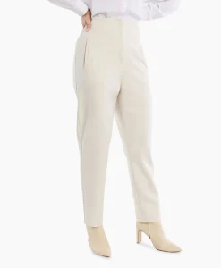Studio Anneloes Broek Nine Shiny Bonded Trousers Off White*Dames Broeken