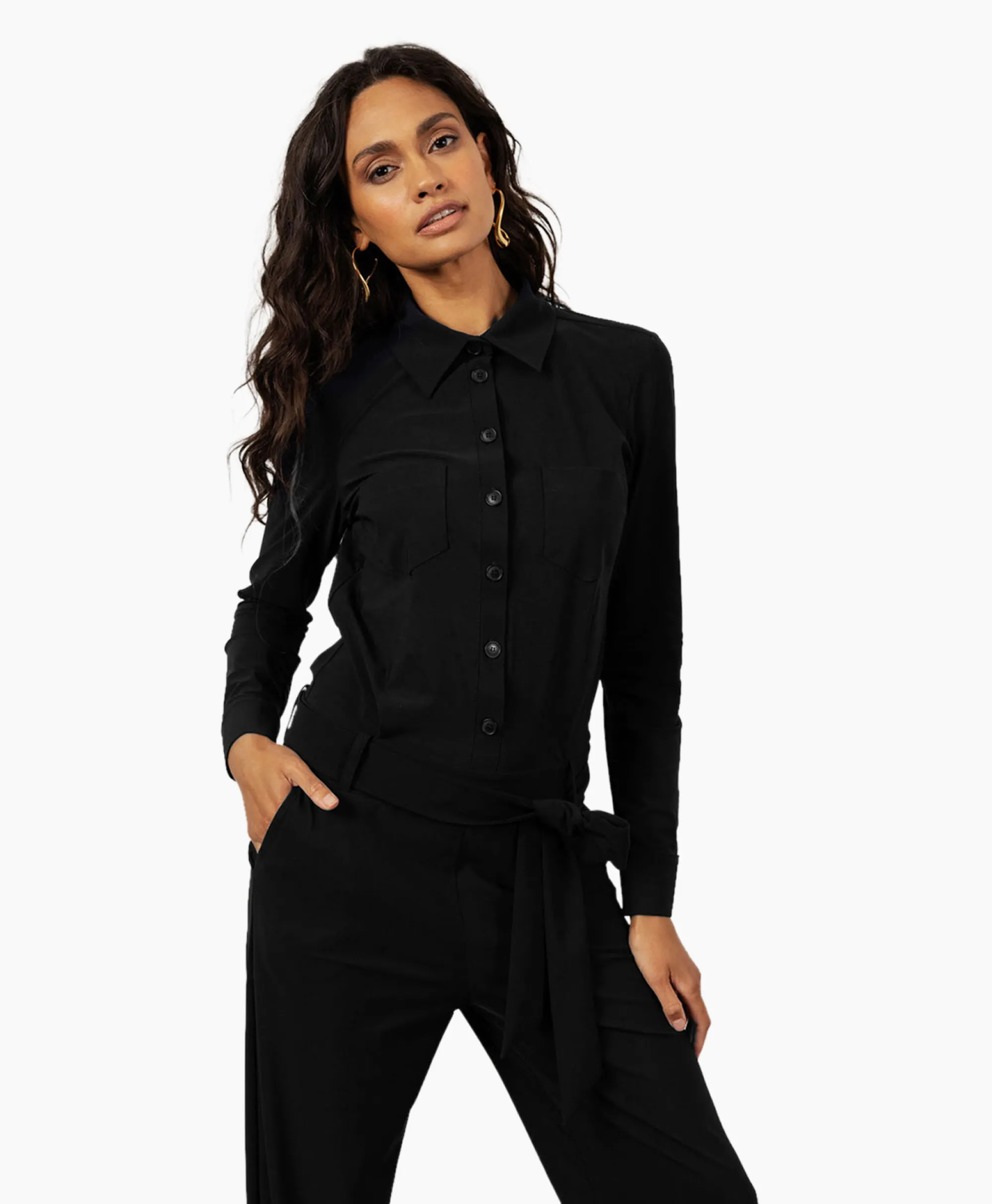 Studio Anneloes Jumpsuit Angel Ls Zwart Dessin*Dames Jumpsuits