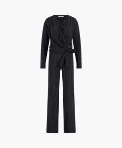 Studio Anneloes Jumpsuit Malia Pinstripe Zwart Dessin*Dames Jumpsuits