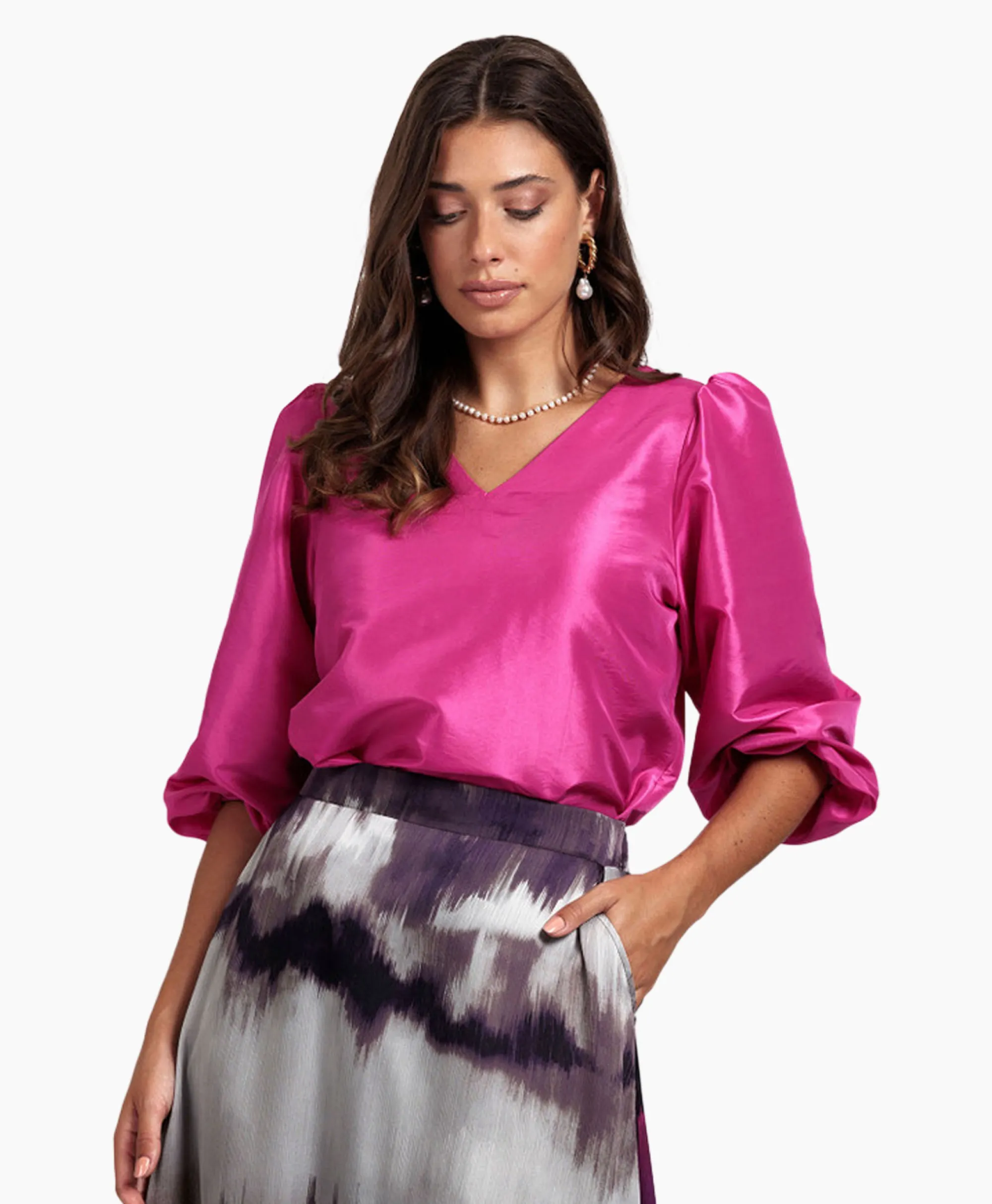 Studio Anneloes Top Laudi Taft Paars*Dames T-Shirts & Tops