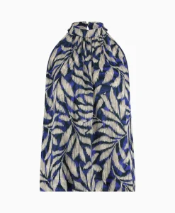 Studio Anneloes Top Sara Satin Big Flower Blauw*Dames T-Shirts & Tops