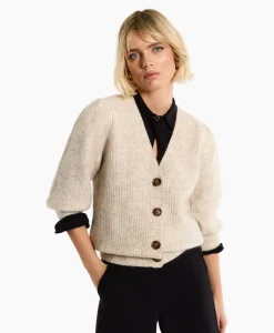 Studio Anneloes Vest Mandy Mohair Cardigan Zand*Dames Vesten