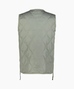 Taion Bodywarmer Military W-Zip V Neck Down Donker Groen*Heren Jassen