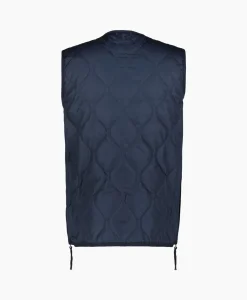 Taion Bodywarmer Military W-Zip V Neck Down Donker Blauw*Heren Jassen