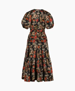 Ulla Johnson Midi Jurk Olina Bruin*Dames Jurken