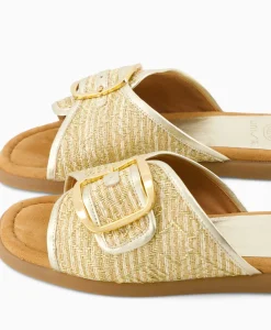 Unisa Sandaal Zonder Hak Crayyu Goud*Dames Sandalen