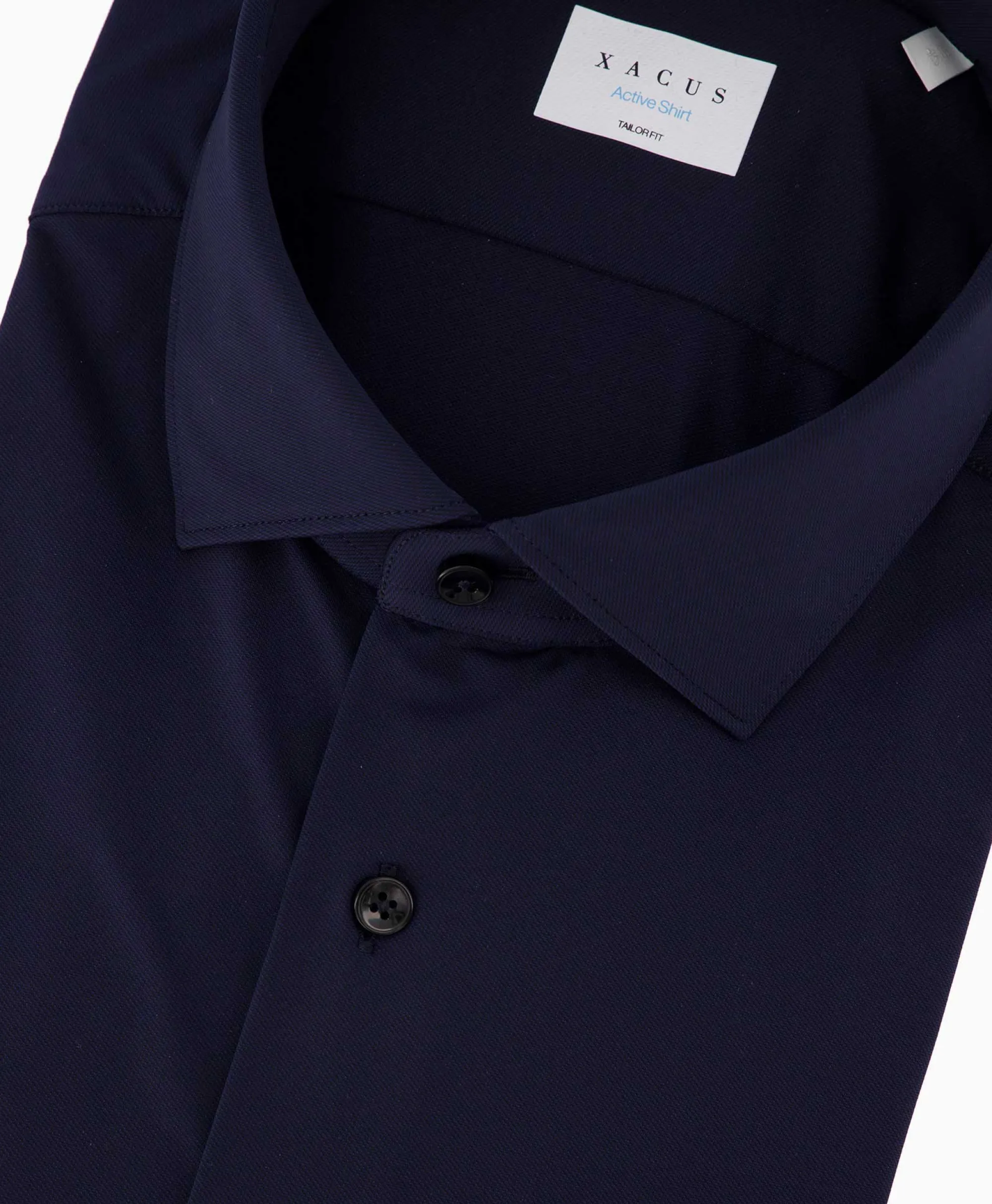 Xacus Active Shirt Donker Blauw*Heren Overhemden